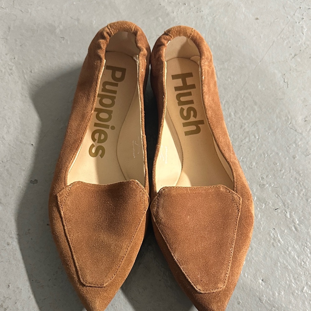 Hush Puppies Women's Brown Suede Flats